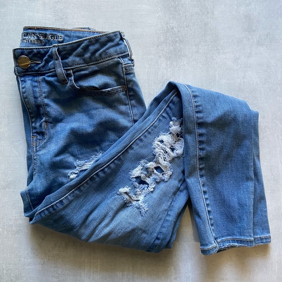 AE high rise distressed skinny Jegging - Picture 2 of 7